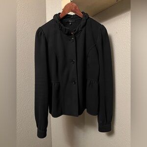 Express Women’s Black Fleece Peplum Jacket